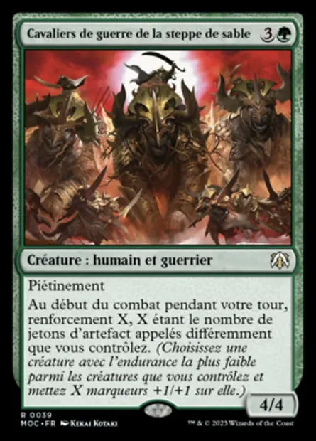 Cavaliers de guerre de la steppe de sable, carte Magic MOC 39 — extension March of the Machine Commander