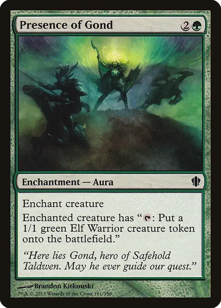 Presence of Gond, Magic card C13 161 — Commander 2013 set