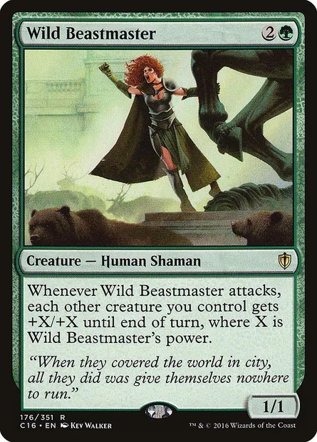 Wild Beastmaster, Magic card C16 176 — Commander 2016 set