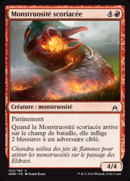 Monstruosité scoriacée, carte Magic OGW 105 — extension Le serment des Sentinelles