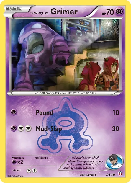 Team Aqua's Grimer, Pokémon card DCR 7 — Double Crisis set