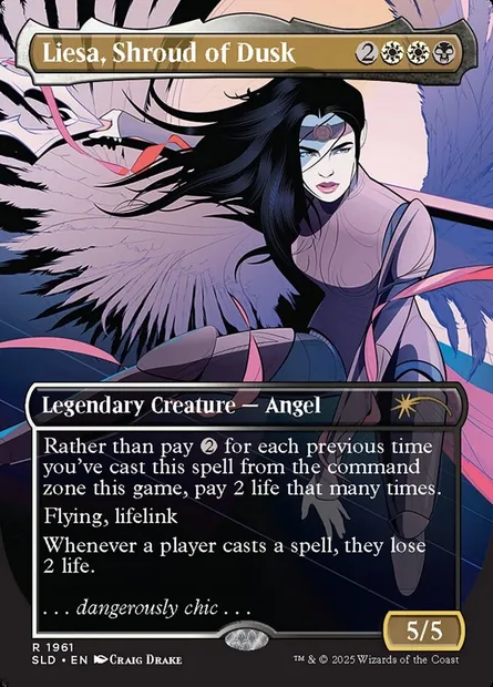 Liesa, Shroud of Dusk, Magic card SLD 1961 — Secret Lair Drop set