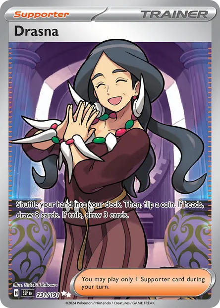 Drasna, Pokémon card SSP 231 — Surging Sparks set