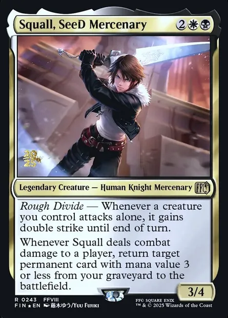 Squall, SeeD Mercenary, Magic card PFIN 243s — Final Fantasy Promos set