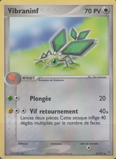 Vibraninf, carte Pokémon DR 47 — extension EX Dragon