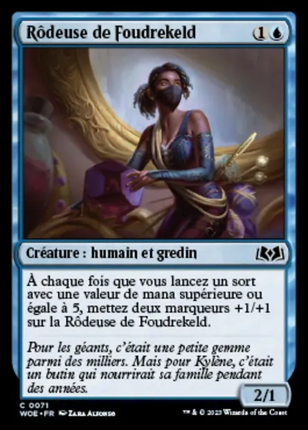 Rôdeuse de Foudrekeld, carte Magic WOE 71 — extension Wilds of Eldraine