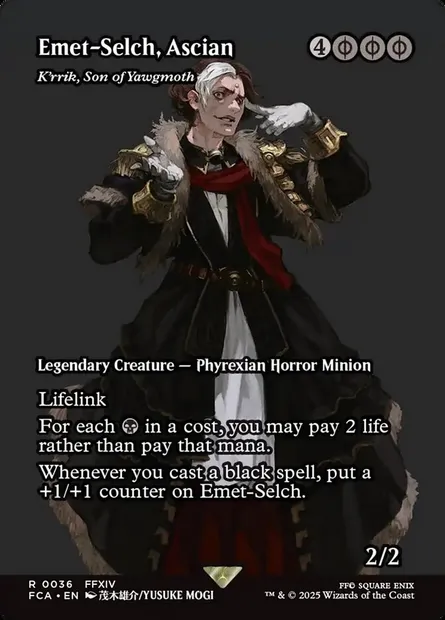 K'rrik, Son of Yawgmoth, Magic card FCA 36 — Final Fantasy: Through the Ages set