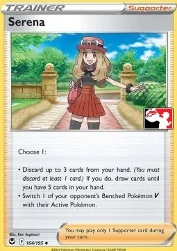 Serena, carte Pokémon PPS 164-3 — extension Play! Pokémon Prize Pack Series
