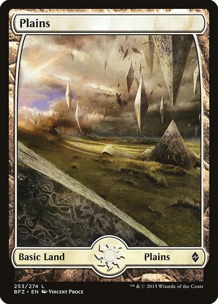 Plaine, carte Magic BFZ 253 — extension La bataille de Zendikar