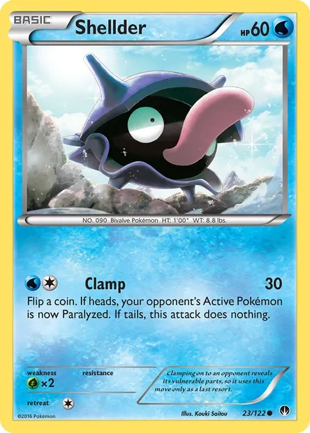 Shellder, Pokémon card BKP 23 — BREAKpoint set
