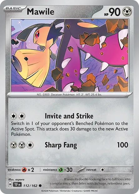 Mawile, Pokémon card TEF 112 — Temporal Forces set