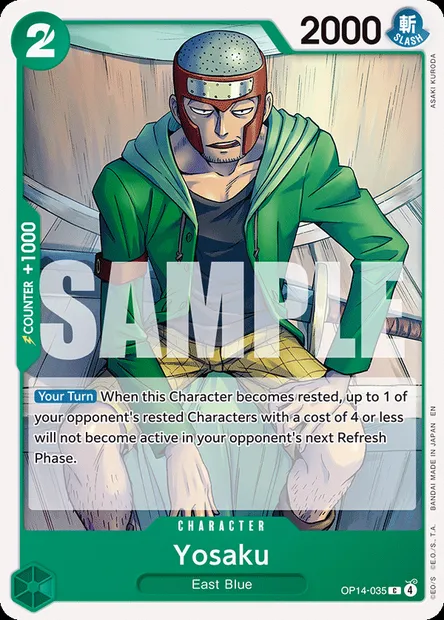 Yosaku, One Piece card OP14-035 — THE AZURE SEA’S SEVEN set