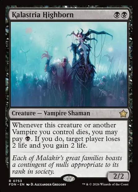 Kalastria Highborn, Magic card FDN 753 — Foundations set