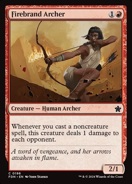 Firebrand Archer, Magic card FDN 196 — Foundations set