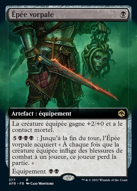 Épée vorpale, carte Magic AFR 377 — extension Forgotten Realms: Aventures dans les Royaumes Oubliés