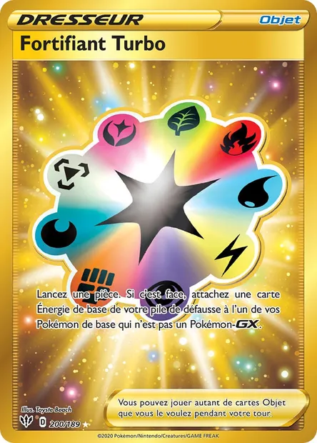 Fortifiant Turbo, carte Pokémon DAA 200 — extension Ténèbres Embrasées