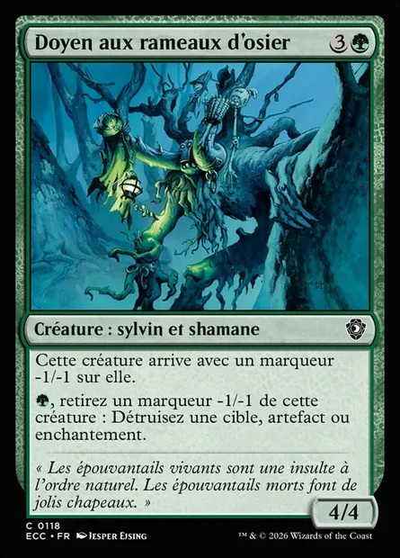 Doyen aux rameaux d'osier, carte Magic ECC 118 — extension Lorwyn Eclipsed Commander