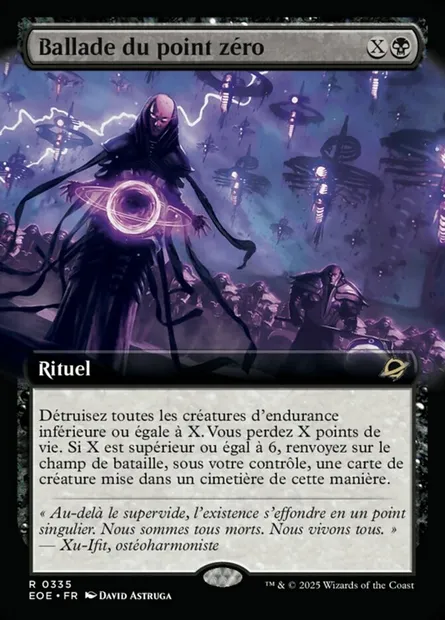 Ballade du point zéro, carte Magic EOE 335 — extension Edge of Eternities