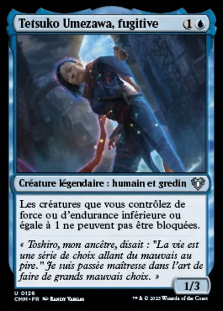Tetsuko Umezawa, fugitive, carte Magic CMM 126 — extension Commander Masters