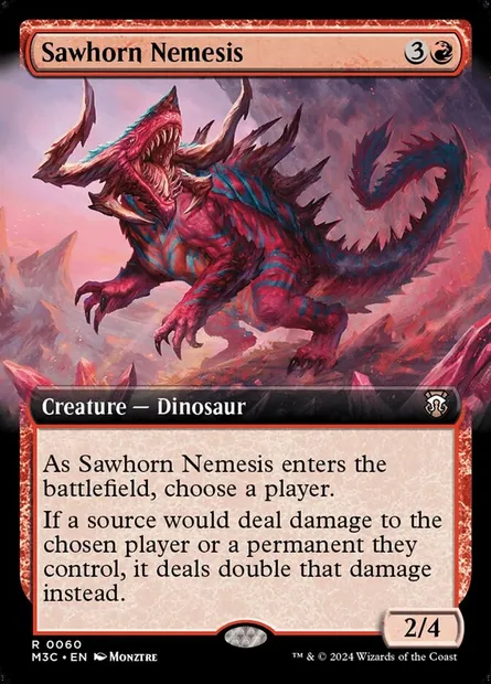 Sawhorn Nemesis, Magic card M3C 60 — Modern Horizons 3 Commander set