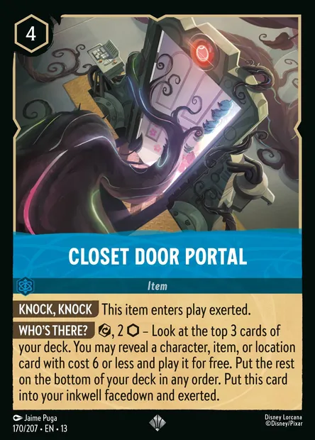 Closet Door Portal, Disney Lorcana card CH13-170 — Attack of the Vine! set