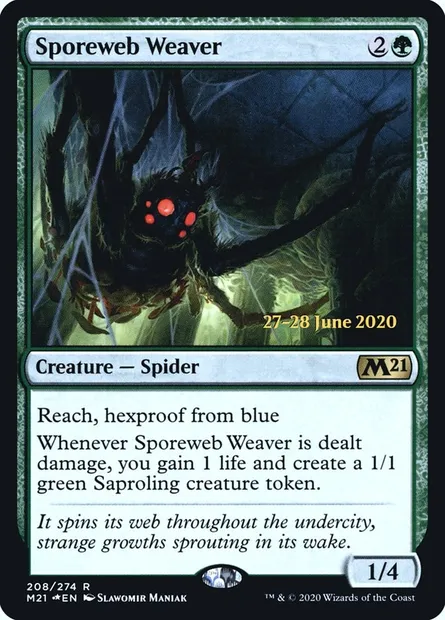 Sporeweb Weaver, Magic card PM21 208s — Core Set 2021 Promos set