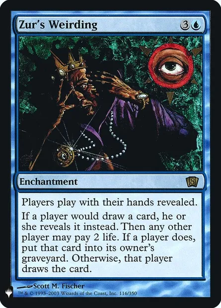 Zur's Weirding, Magic card PLST 8ED-116 — The List set