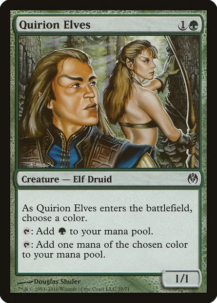 Quirion Elves, Magic card DDE 39 — Duel Decks: Phyrexia vs. the Coalition set
