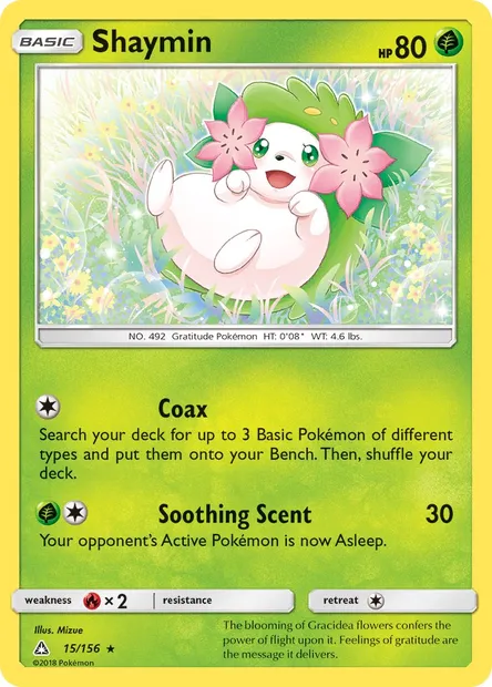 Shaymin, Pokémon card UPR 15 — Ultra Prism set