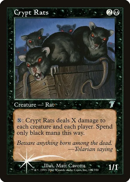 Rats des cryptes, carte Magic 7ED 125★ — extension Septième Edition