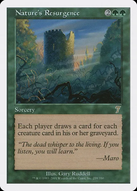 Nature's Resurgence, Magic card 7ED 259 — Seventh Edition set