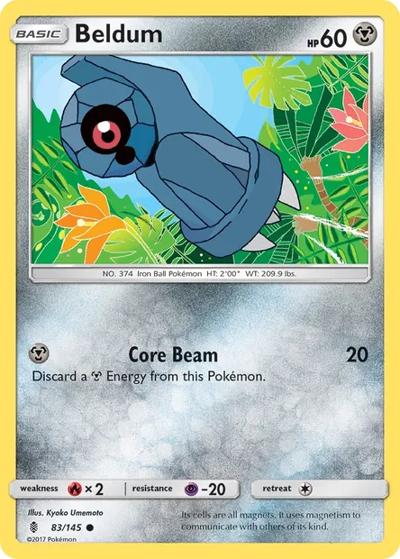 Beldum, Pokémon card GRI 83 — Guardians Rising set