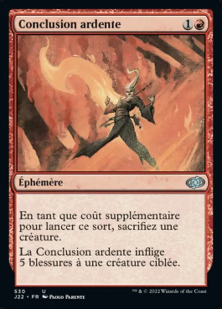 Conclusion ardente, carte Magic J22 530 — extension Jumpstart 2022