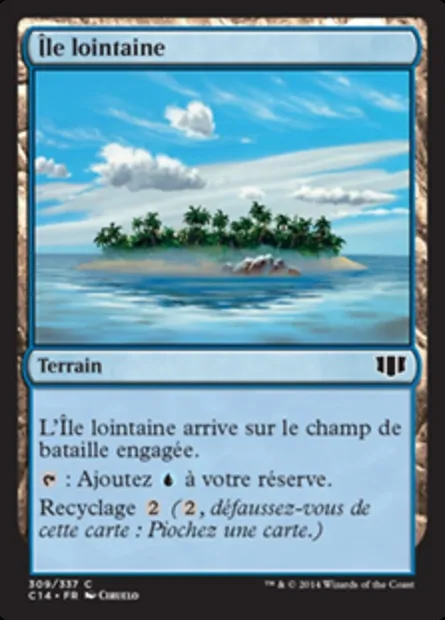 Île lointaine, carte Magic C14 309 — extension Commander 2014