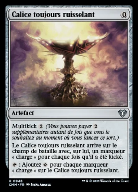Calice toujours ruisselant, carte Magic CMM 948 — extension Commander Masters