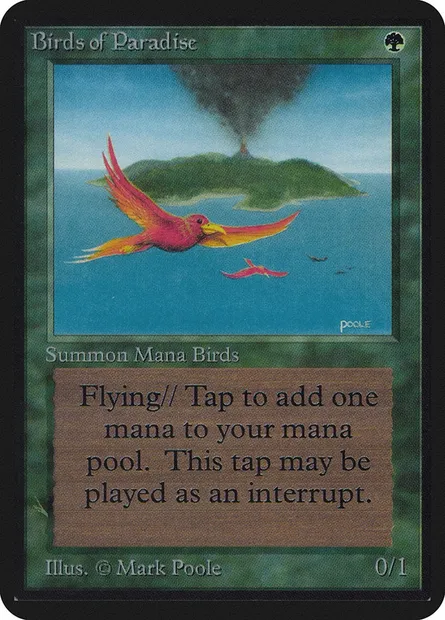Birds of Paradise, Magic card LEA 186 — Limited Edition Alpha set