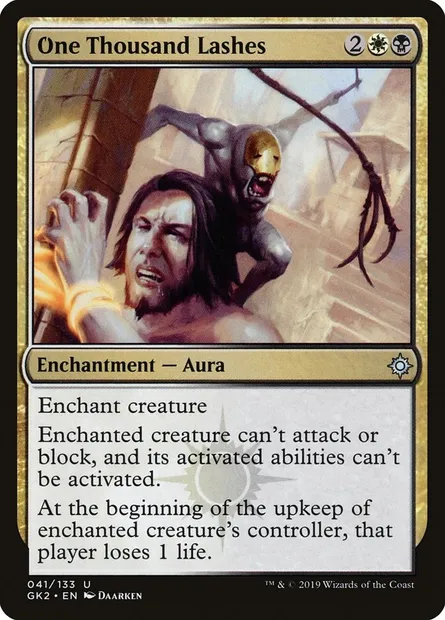 One Thousand Lashes, Magic card GK2 41 — RNA Guild Kit set