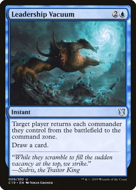 Leadership Vacuum, Magic card C19 9 — Commander 2019 set