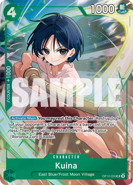 Kuina, One Piece card OP12-026 — LEGACY OF THE MASTER set