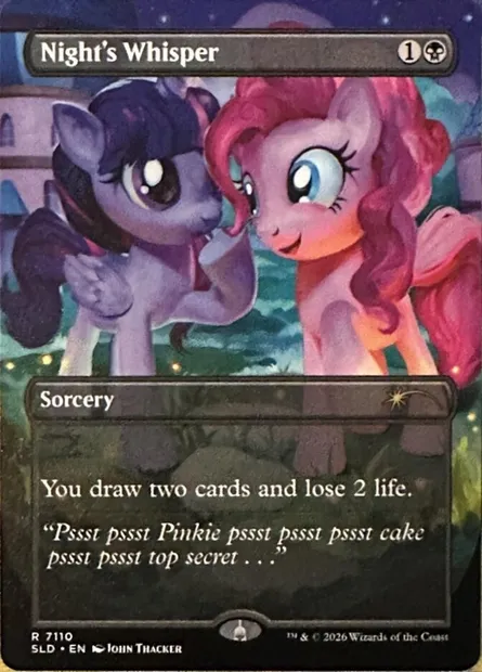 Chuchotements nocturnes, carte Magic SLD 7110 — extension Secret Lair Drop