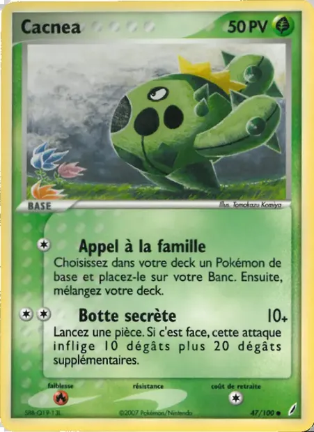 Cacnea, carte Pokémon CG 47 — extension EX Gardiens de Cristal