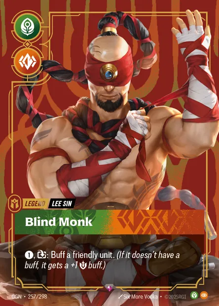 Blind Monk, carte Riftbound OGN 257 — extension Origins