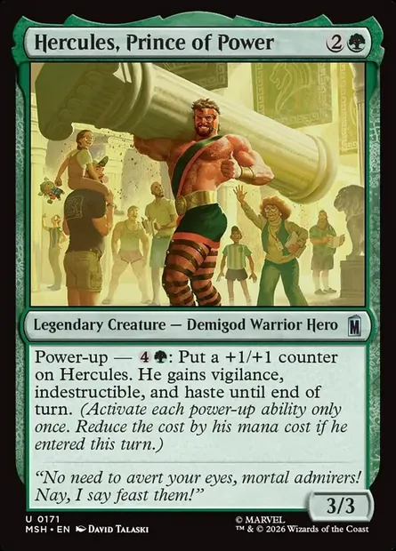 Hercules, Prince of Power, Magic card MSH 171 — Marvel Super Heroes set