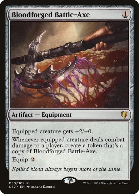 Bloodforged Battle-Axe, Magic card C17 50 — Commander 2017 set