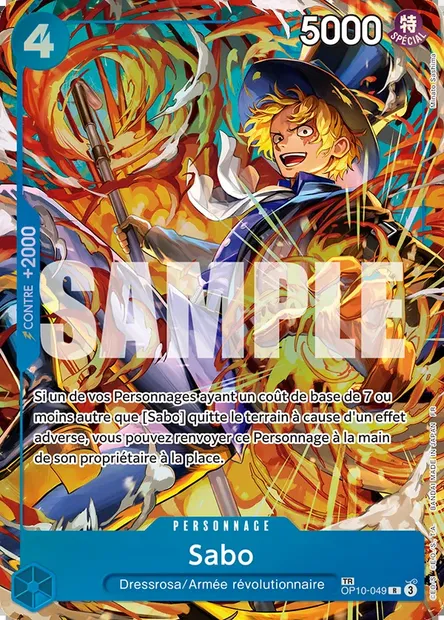 Sabo, carte One Piece OP10-049 — extension SANG ROYAL