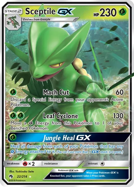 Sceptile GX, Pokémon card LOT 22 — Lost Thunder set