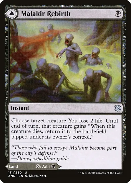 Malakir Rebirth // Malakir Mire, Magic card ZNR 111 — Zendikar Rising set