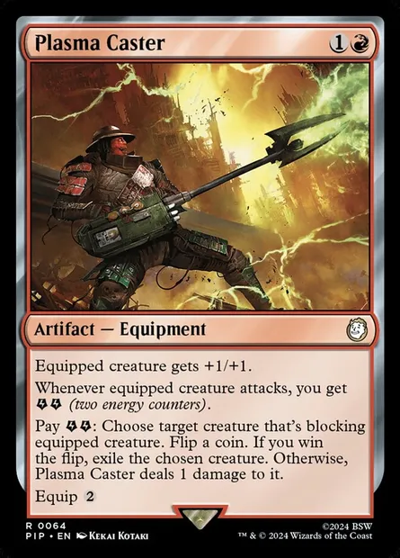 Plasma Caster, Magic card PIP 64 — Fallout set