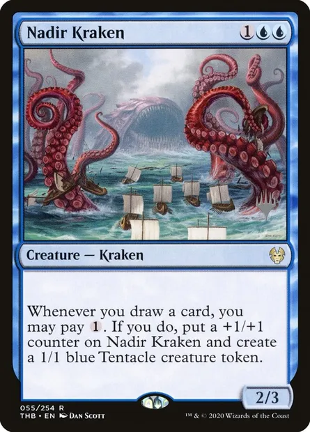 Nadir Kraken, Magic card PTHB 55p — Theros Beyond Death Promos set