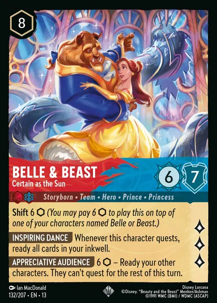 Belle & Beast - Certain as the Sun, Disney Lorcana card CH13-132 — Attack of the Vine! set